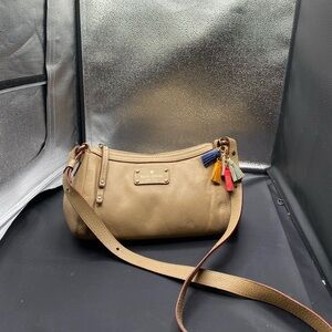 658 Kate Spade mini tan cb/satchel pebble leather EPO